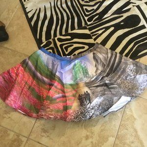 Dolls Kill Scenic Multicolor Skater Skirt